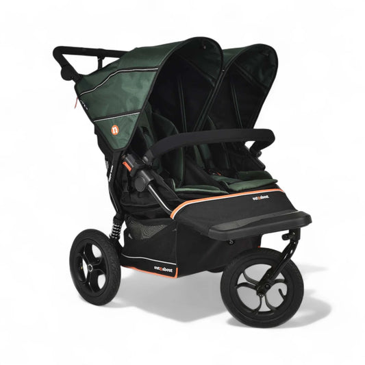 Out'n'About Nipper V6 Double Pushchair, Sycamore Green Pre Order September Delivery