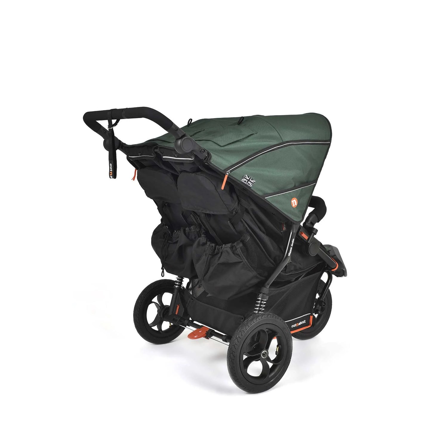 Out'n'About Nipper V6 Double Pushchair, Sycamore Green Pre Order September Delivery