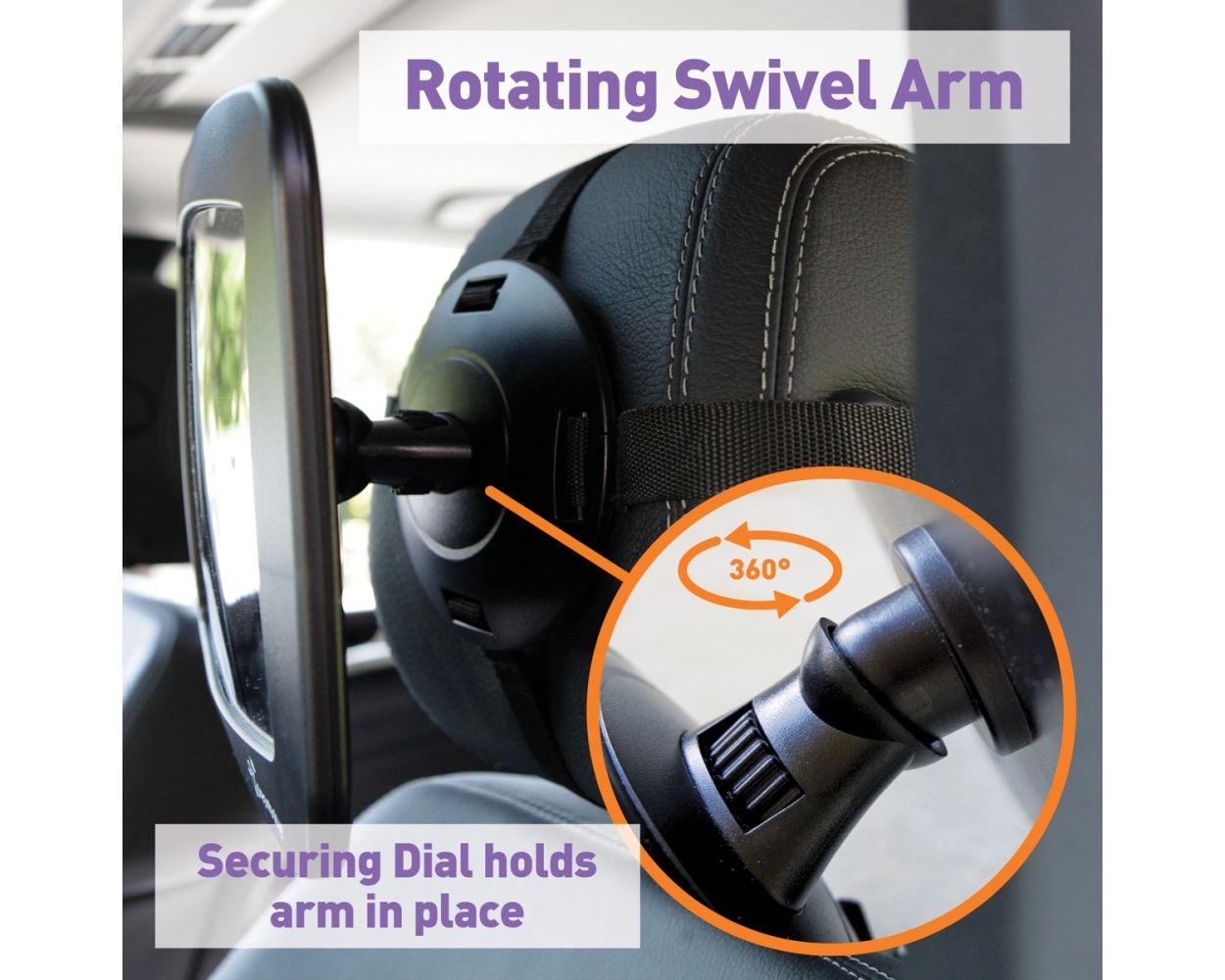 Rotating adjustable rearview mirror