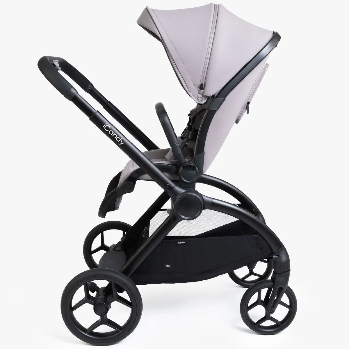 iCandy Core 2 Pushchair and Carrycot - Complete 360 Car Seat Bundle Storm Grey