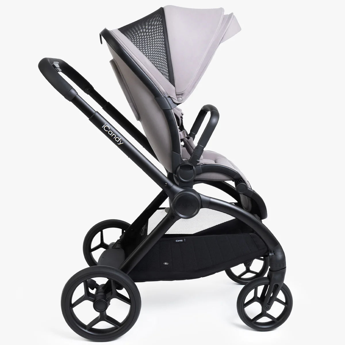 iCandy Core 2 Pushchair and Carrycot - Complete 360 Car Seat Bundle Storm Grey