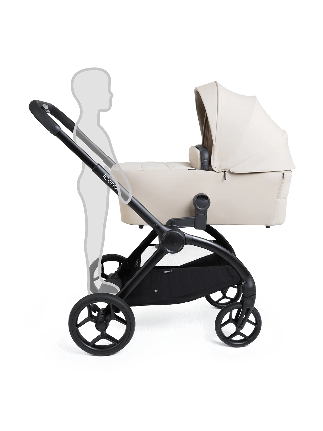 iCandy Core 2 Pushchair and Carrycot - Complete 360 Car Seat Bundle Sandstone