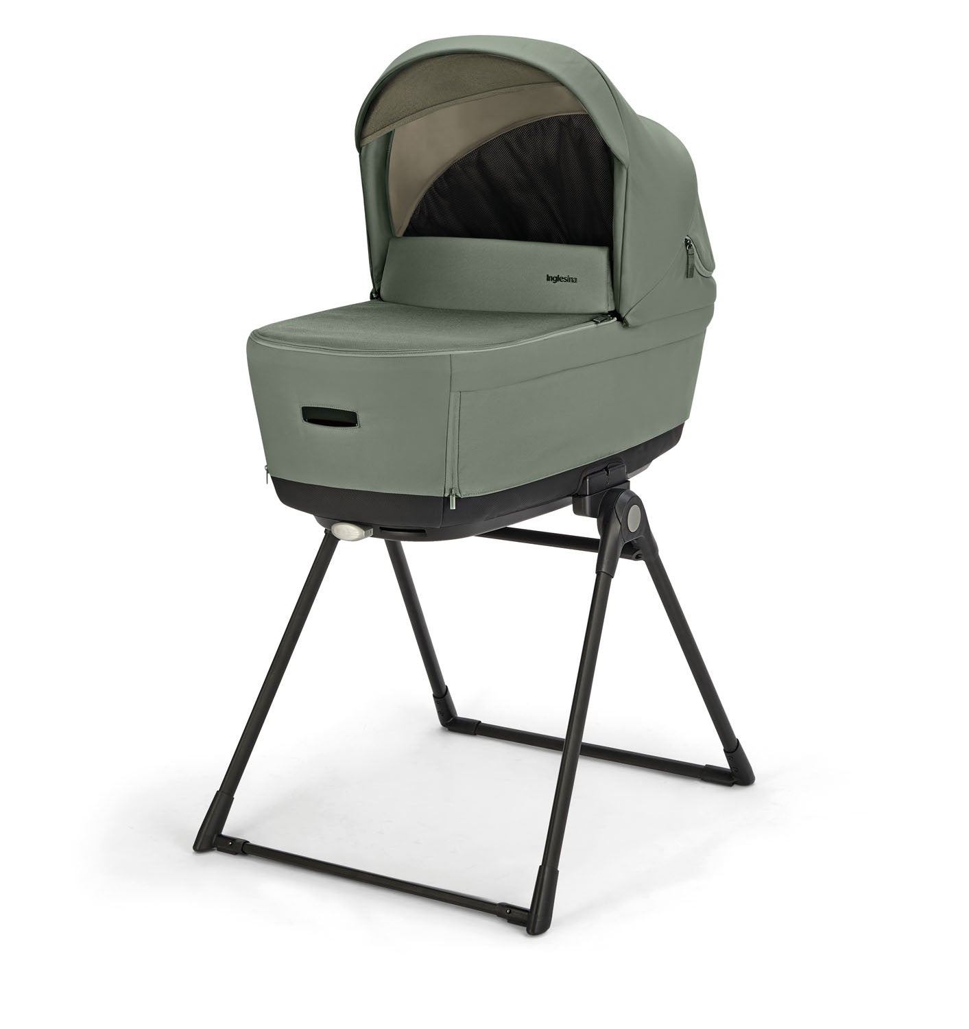 Inglesina Electa System Quattro color Murray Green, Chasis, car seat Darwin Infant Recline and 360° i-Size base