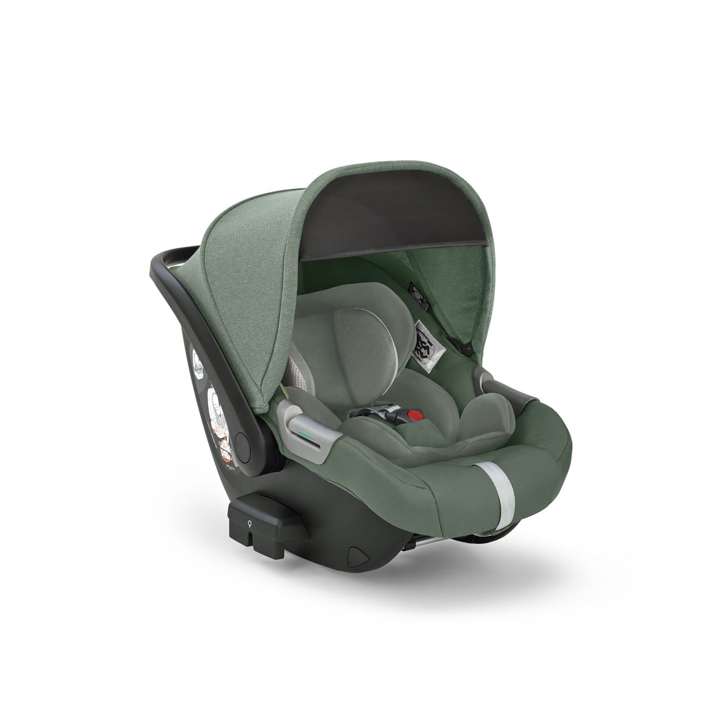 Inglesina Electa System Quattro color Murray Green, Chasis, car seat Darwin Infant Recline and 360° i-Size base