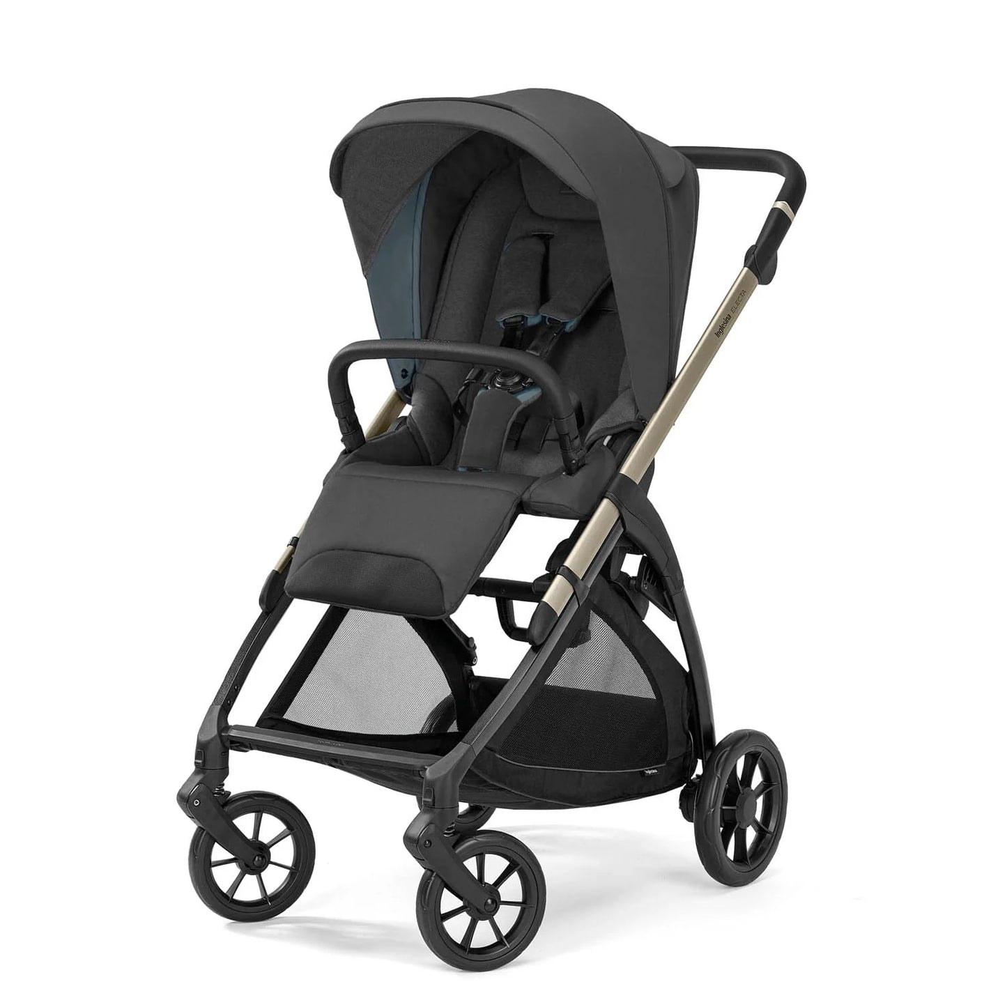 Inglesina Electa System Quattro color Upper Black, chassis, car seat Darwin Infant Recline and 360° i-Size base