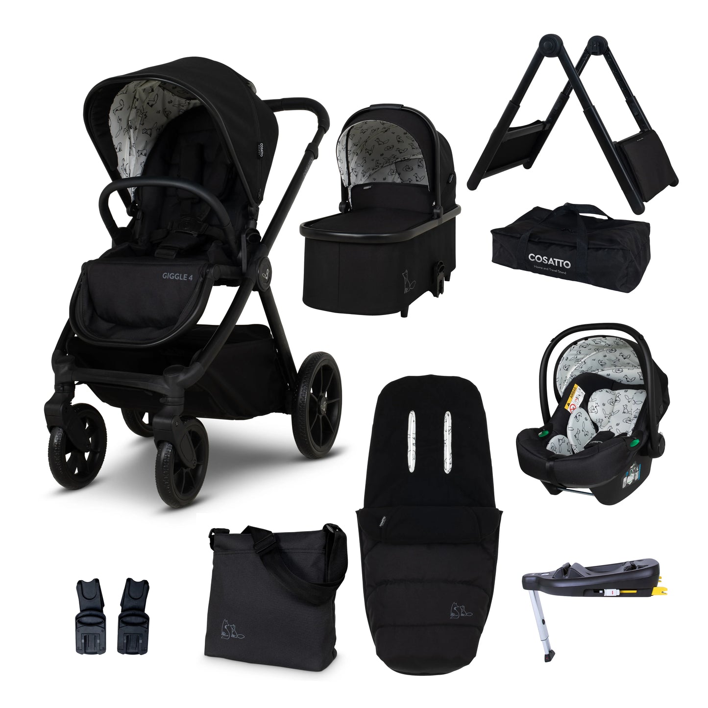 Cosatto Giggle 4 Everything Home and Travel Bundle Foxed