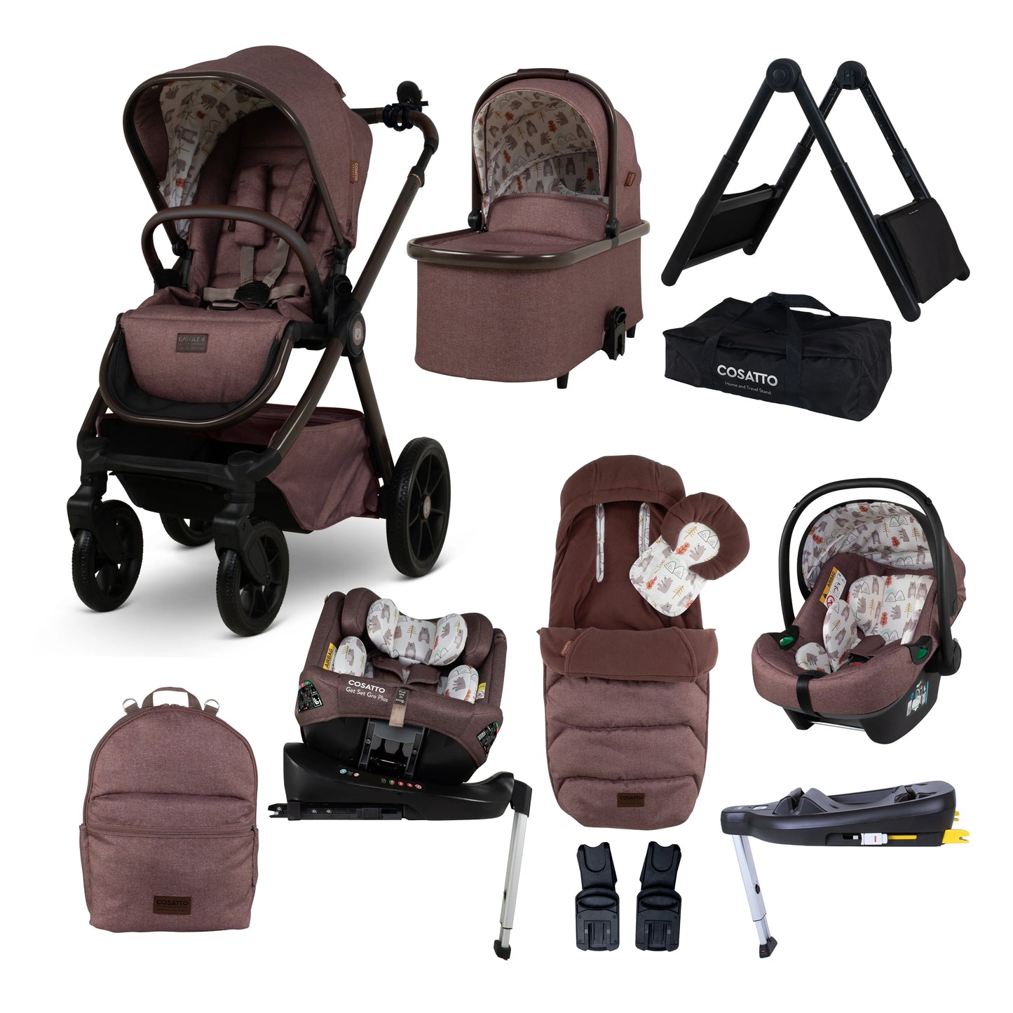 Cosatto Giggle 4 Special Edition All Stage Home and Travel Bundle Bear Hug