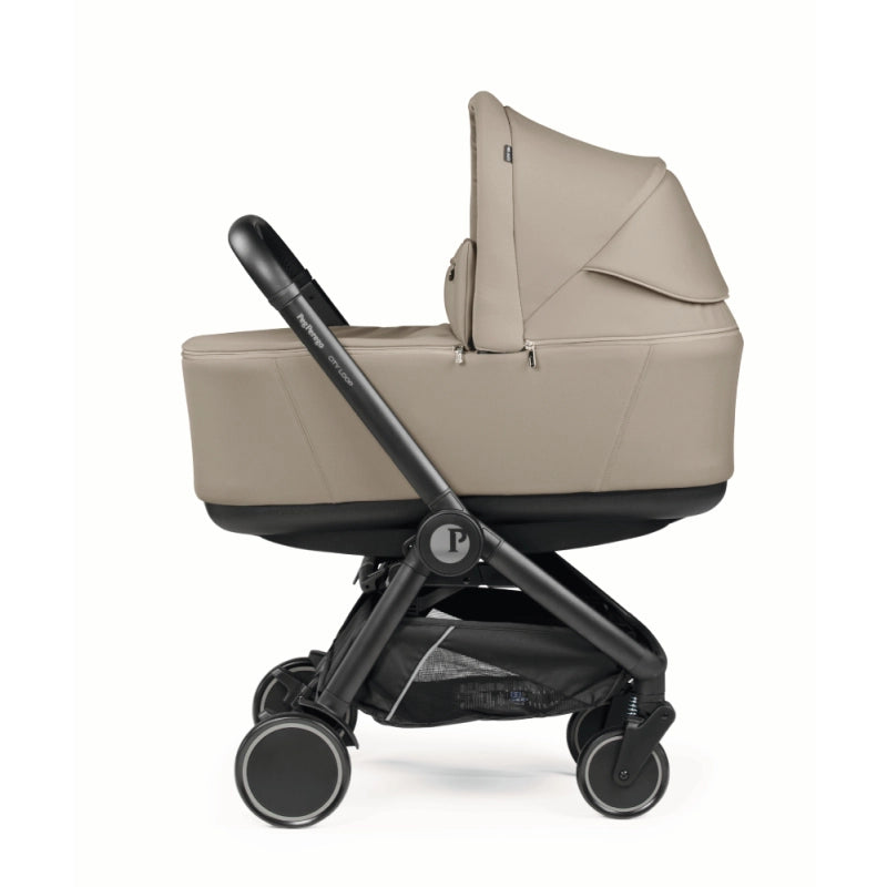 Peg Perego City Loop Chassis, Seat Unit, Carrycot & Primo Viaggio Car Seat Bundle - Vanilla Blend