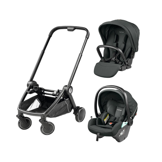 Peg Perego City Loop Chassis, Seat Unit & Primo Viaggio Car Seat Bundle - Metal