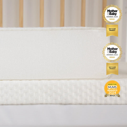 Cuddle Co Lullaby Hypo-Allergenic Bamboo Foam Cot Bed Mattress 120x 60 cm