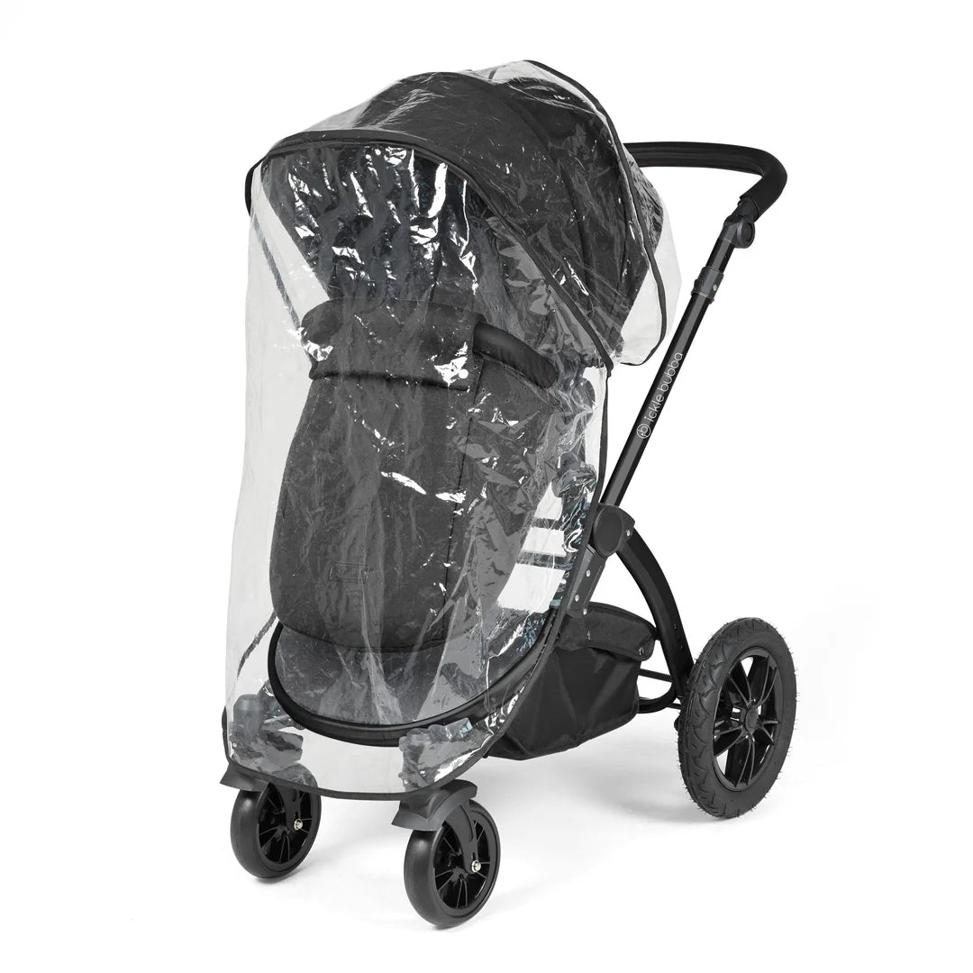 Ickle bubba Stomp Luxe All in One Premium i-Size Travel System with ISOFIX Base *Midnight  - Black handle