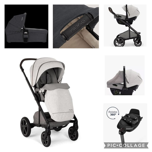 Nuna MIXX Next + PIPA Next Generation Travel System Bundle - Mineral Ocean Carrycot