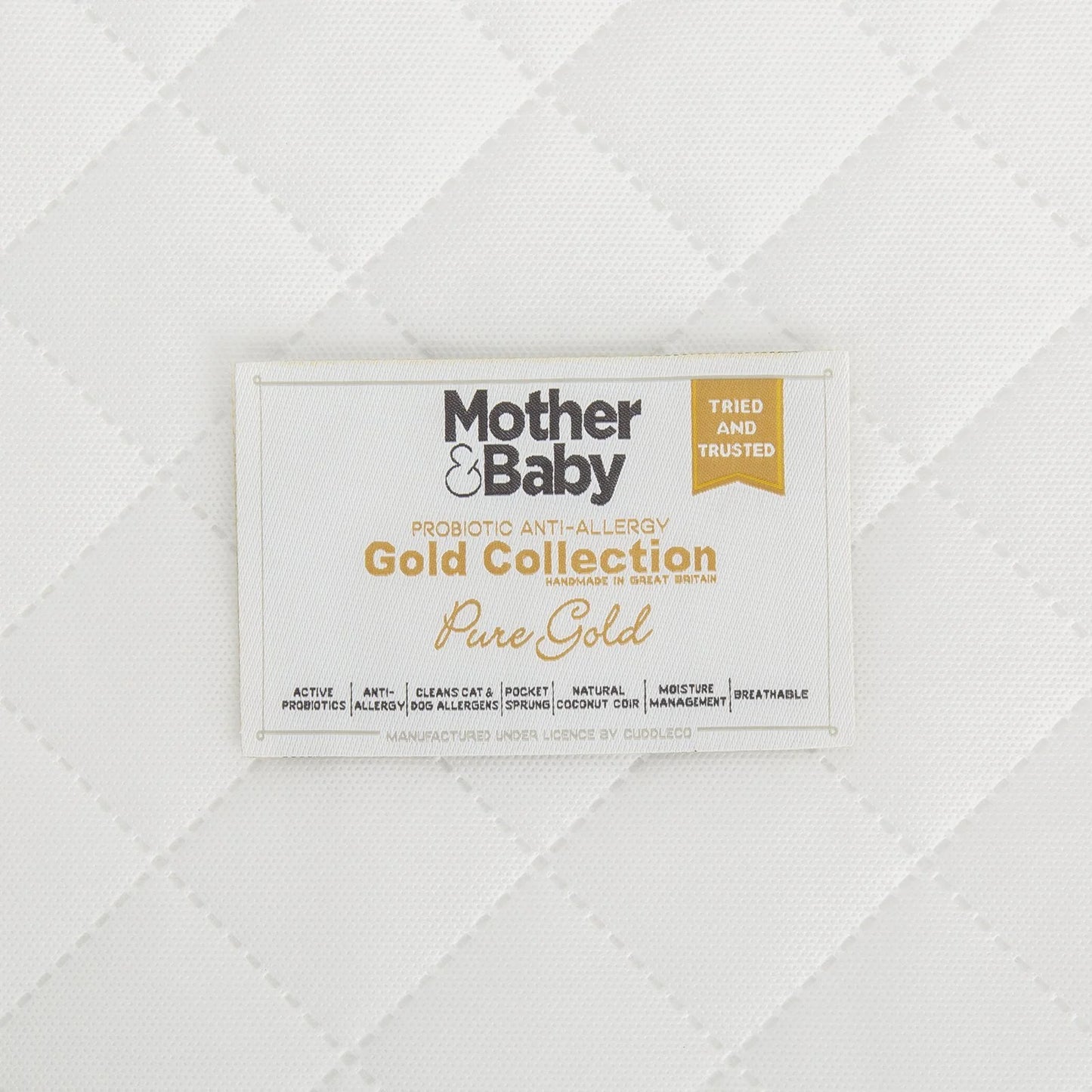 Mother&Baby Pure Gold Anti-Allergy Coir Pocket Sprung Cot bed Mattress 140 x 70cm