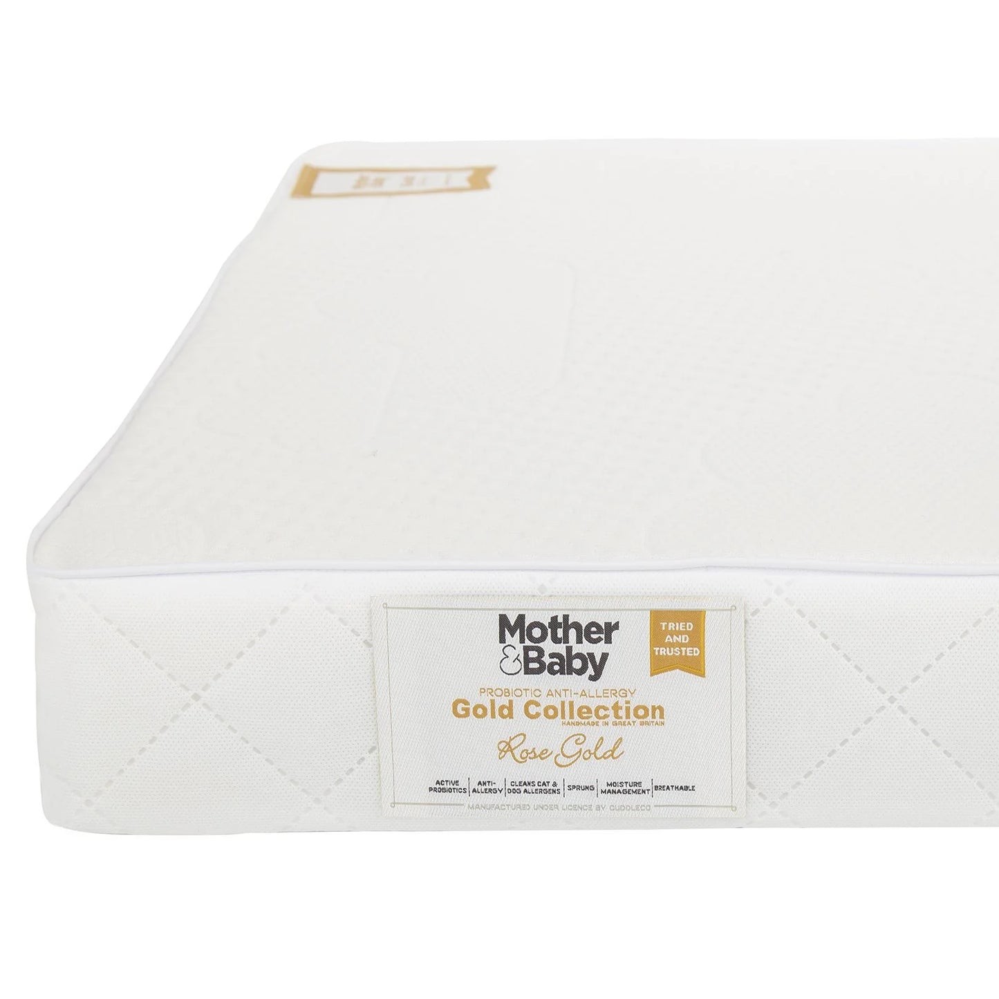 Mother&Baby Rose Gold Anti-Allergy Sprung Cot Bed Mattress 140 x 70cm