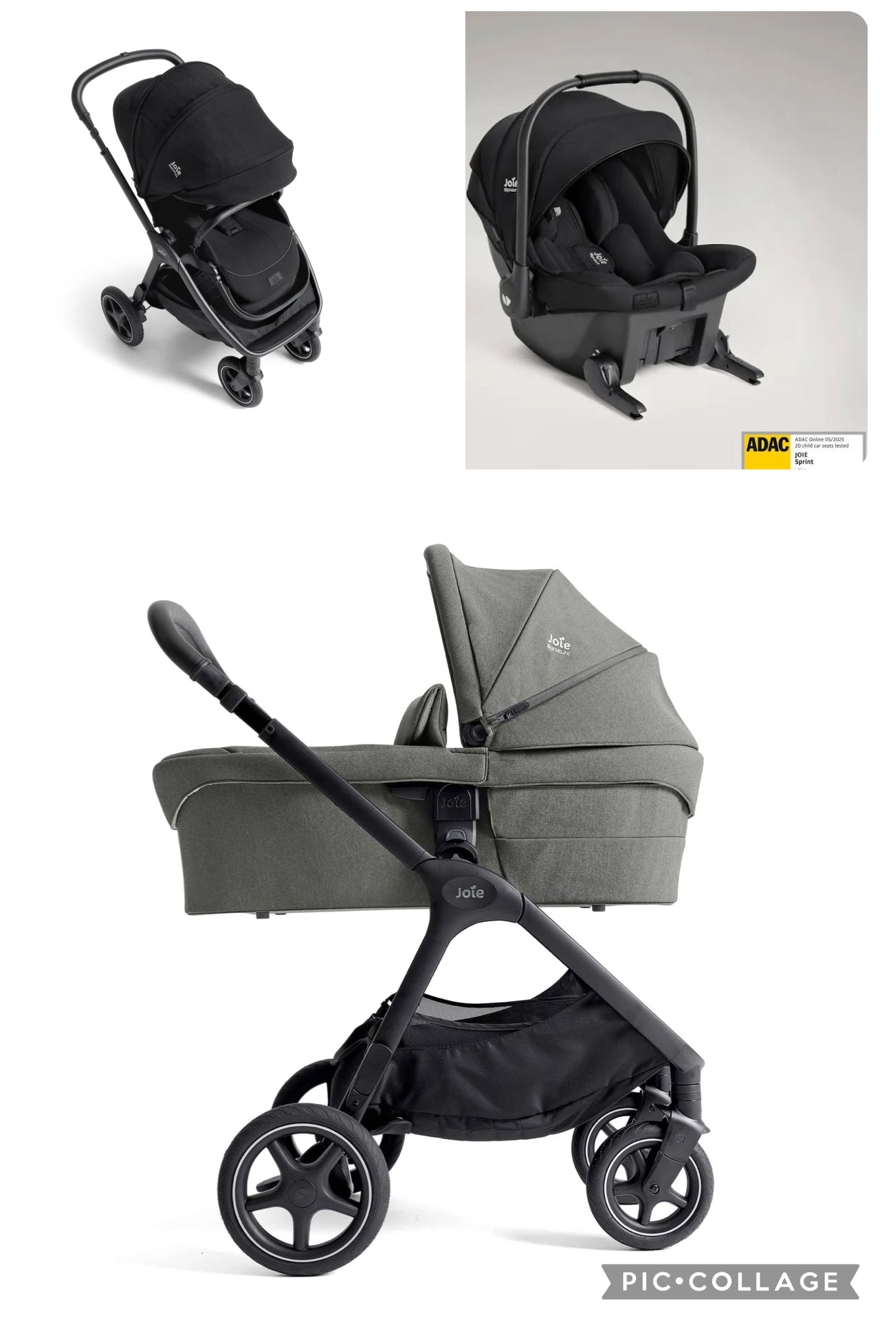 Joie Finiti Flex Click & Go Bundle - Eclipse/ Evergreen Ex Display