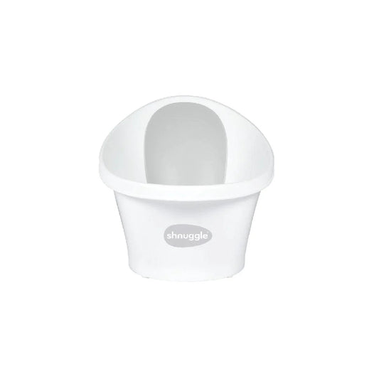 Shnuggle Baby Bath-White with Grey Backrest