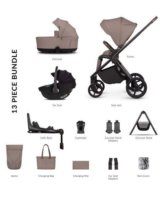 Venicci Claro 2 13 Piece Ultimate Bundle Almond Black Tiago