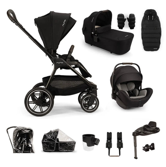 Nuna TRIV lx All Seasons Pushchair Set, Arra Flex and Rotating Curv Base Caviar Ex Display