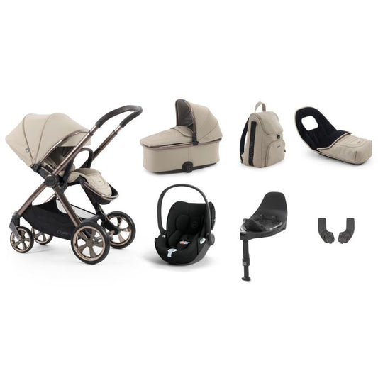 BabyStyle Oyster4 Pushchair Luxury 7 Piece Bundle with Cybex Cloud T i-Size Car Seat and Base - Buttermilk
