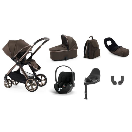 BabyStyle Oyster4 Pushchair Luxury 7 Piece Bundle with Cybex Cloud T i-Size Car Seat and Base - Carbonite