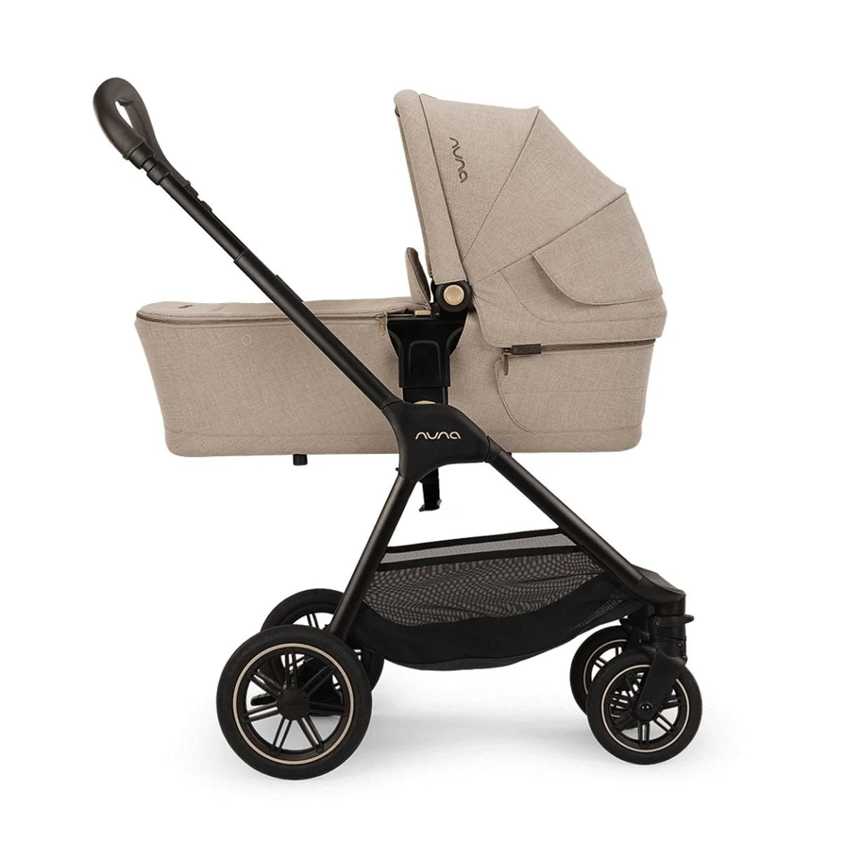 Nuna x Liberty Fantasy Land Collection Triv Next Generation Pushchair, LYTL Carrycot and Arra Flex Car Seat and Base Next Bundle