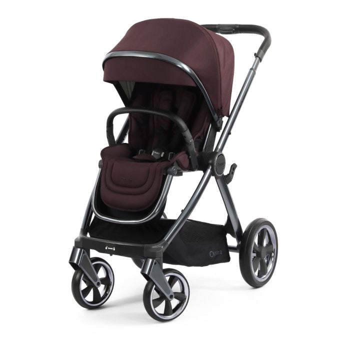 BabyStyle Oyster4 Pushchair Essential 5 Piece Bundle with Cybex Cloud T i-Size Car Seat and Base - Mulberry