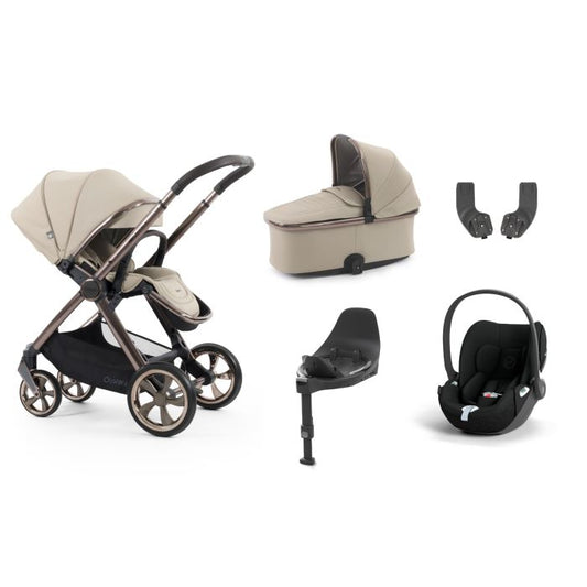 BabyStyle Oyster4 Pushchair Essential 5 Piece Bundle with Cybex Cloud T i-Size Car Seat and Base - Buttermilk