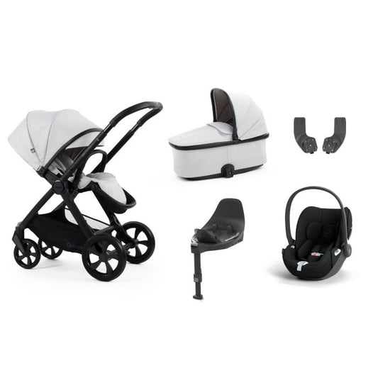 BabyStyle Oyster4 Pushchair Essential 5 Piece Bundle with Cybex Cloud T i-Size Car Seat and Base - Chocolate Velvet