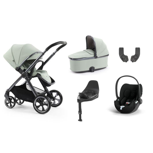 BabyStyle Oyster4 Pushchair Essential 5 Piece Bundle with Cybex Cloud T i-Size Car Seat and Base - Pistachio