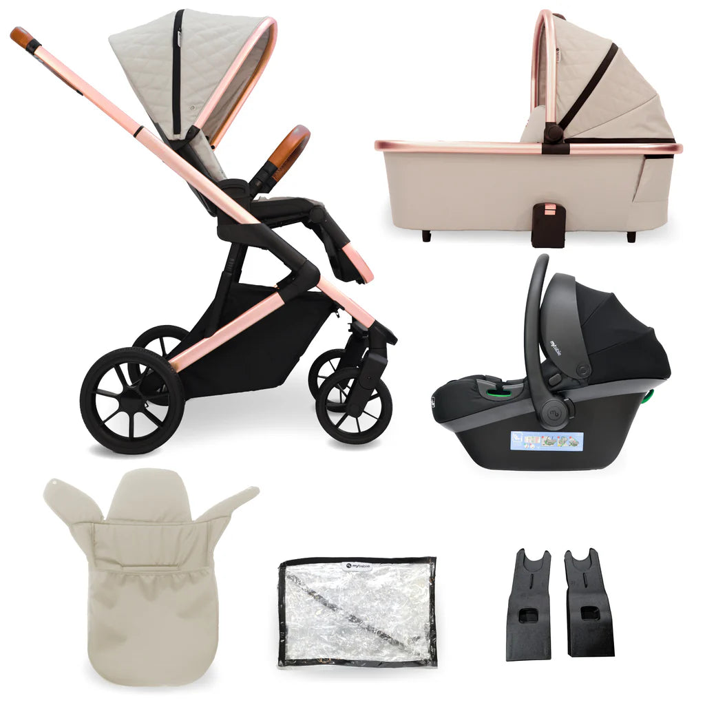 My Babiie MB500 Dani Dyer Rose Gold Stone iSize Travel System