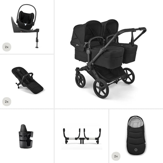 Bugaboo Donkey 6 Twin Ultimate Cloud T Newborn Bundle Heritage Black