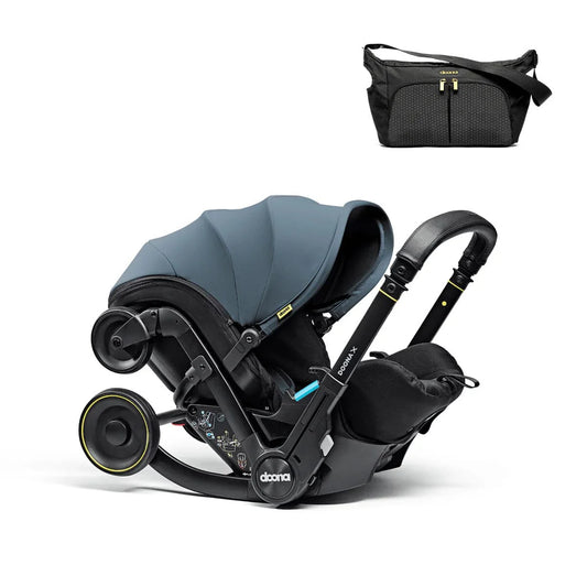Doona X Recline Car Seat and Stroller Ocean Blue FREE essentials Bag