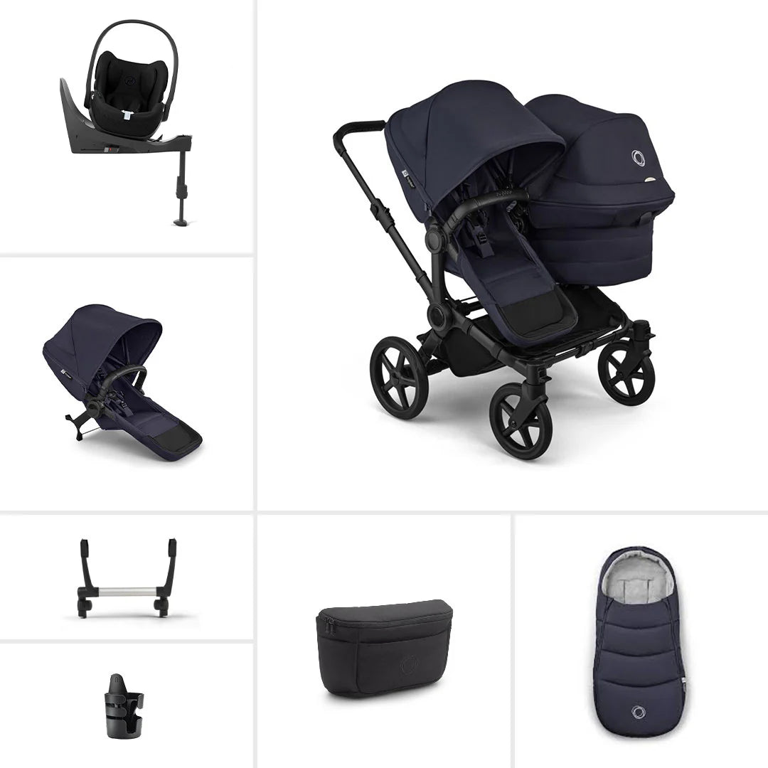 Bugaboo Donkey 6 Double Ultimate Cloud T Newborn Bundle Indigo Blue