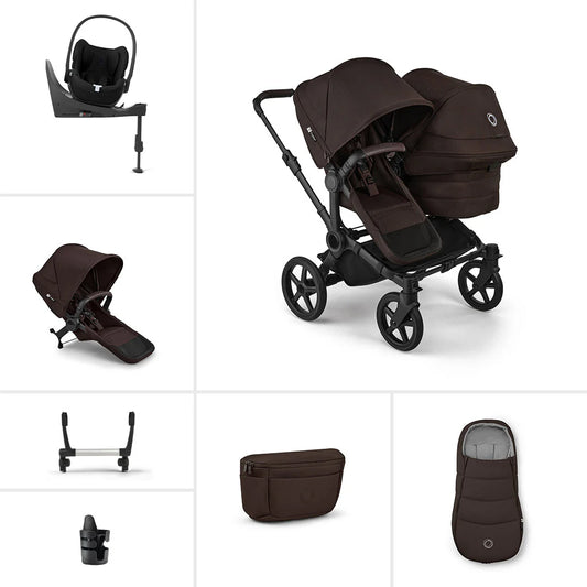 Bugaboo Donkey 6 Double Ultimate Cloud T Newborn Bundle Cocoa Brown