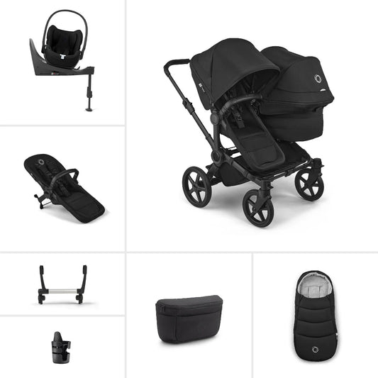 Bugaboo Donkey 6 Double Ultimate Cloud T Newborn Bundle Heritage Black