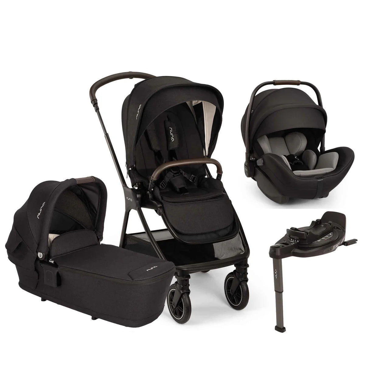Nuna TRIV Next & ARRA Flex & BASE Curv Bundle - Caviar