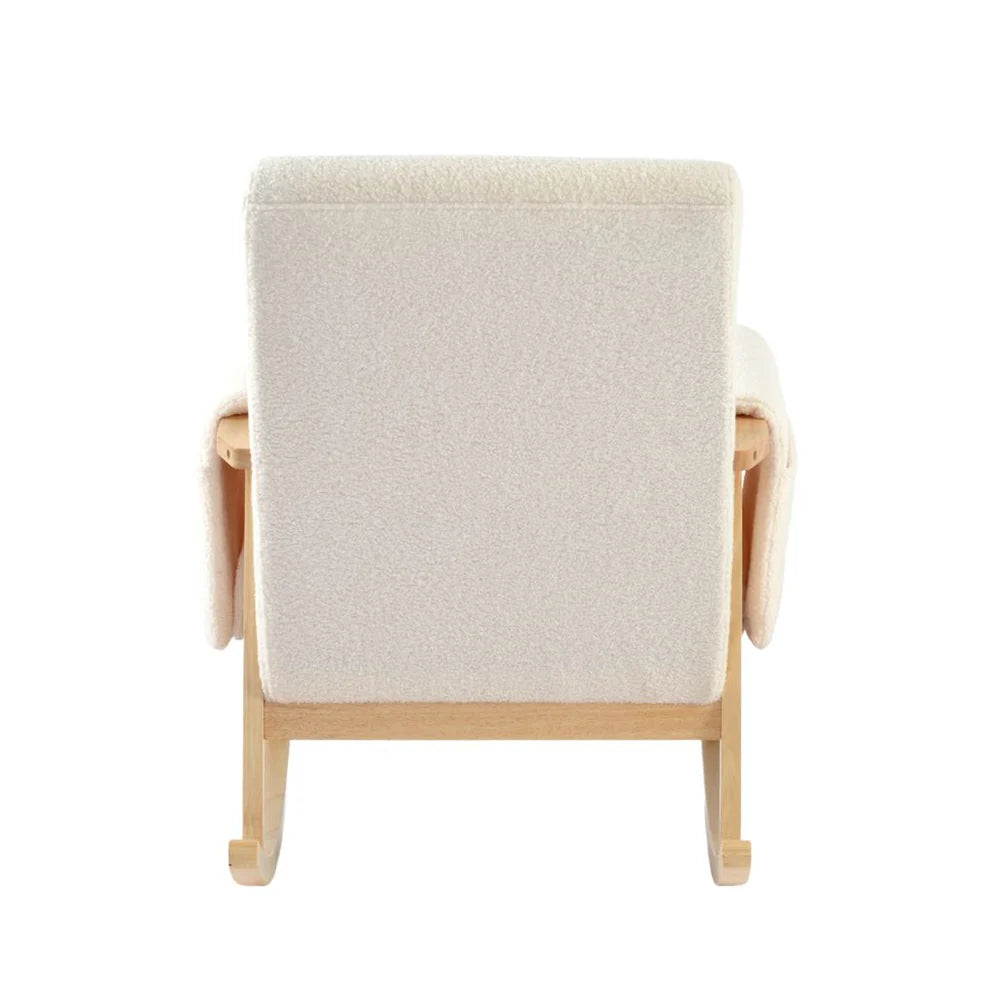 Bebe & Beyond Storyteller Nursing Chair & Stool – Off White Teddy Boucle