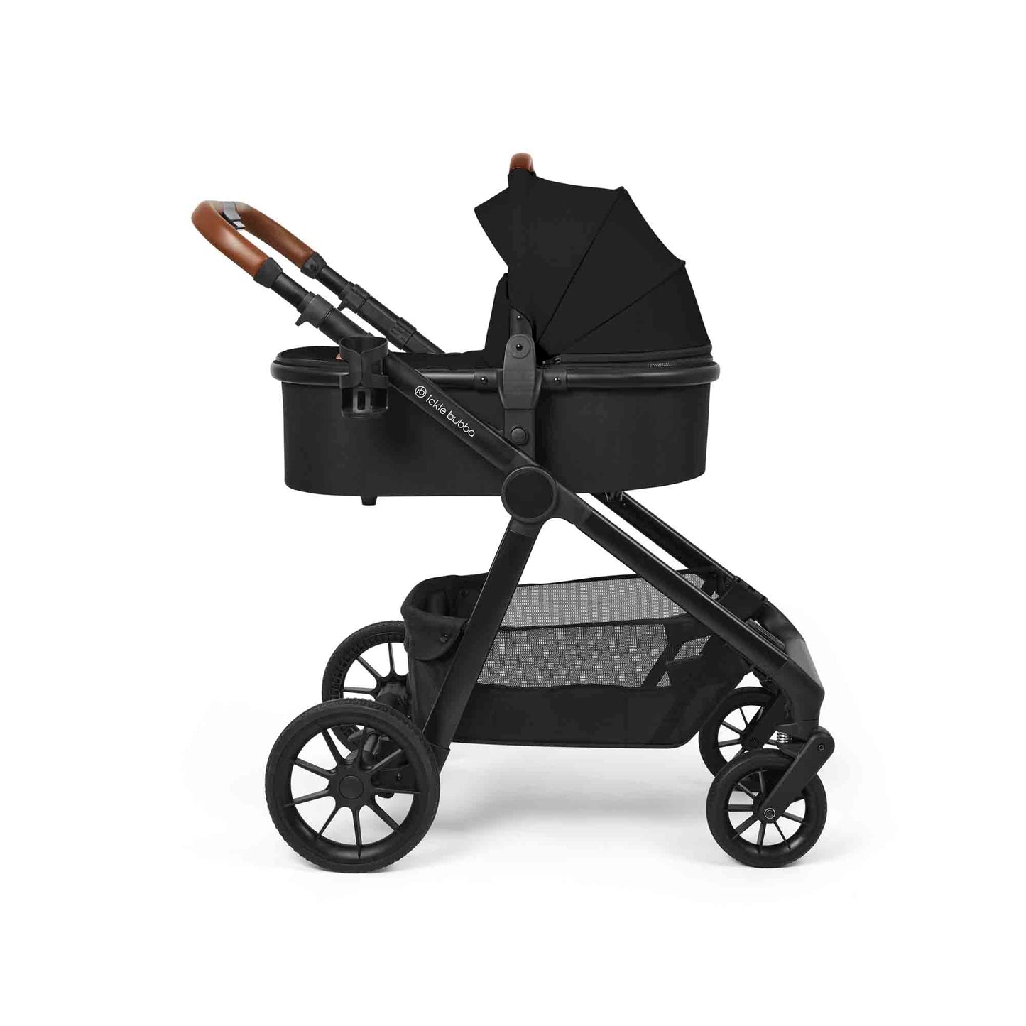 Ickle Bubba VIRGO ALL-IN-ONE SINGLE TO DOUBLE I-SIZE TRAVEL SYSTEM WITH ISOFIX BASE Black