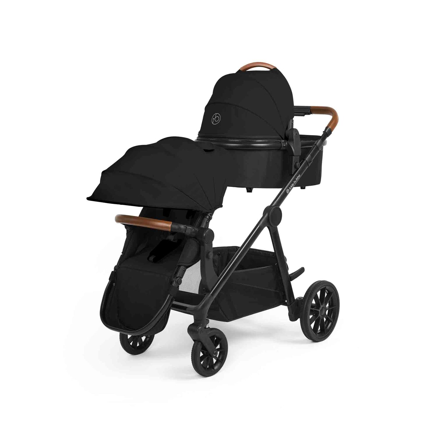 Ickle Bubba VIRGO ALL-IN-ONE SINGLE TO DOUBLE I-SIZE TRAVEL SYSTEM WITH ISOFIX BASE Black