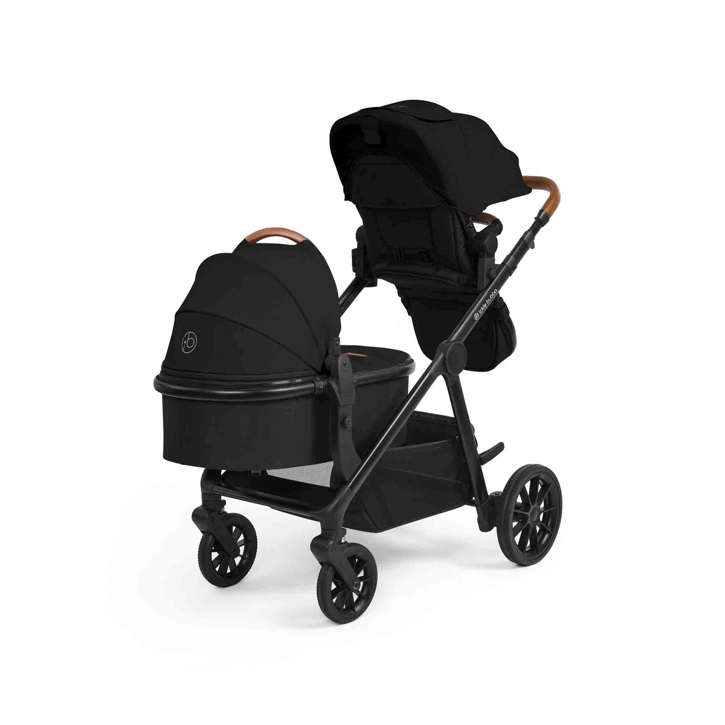 Ickle Bubba VIRGO 2 IN 1 SINGLE TO DOUBLE PUSHCHAIR Black