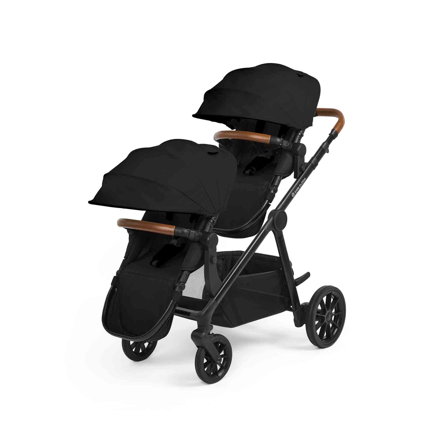 Ickle Bubba VIRGO ALL-IN-ONE SINGLE TO DOUBLE I-SIZE TRAVEL SYSTEM WITH ISOFIX BASE Black
