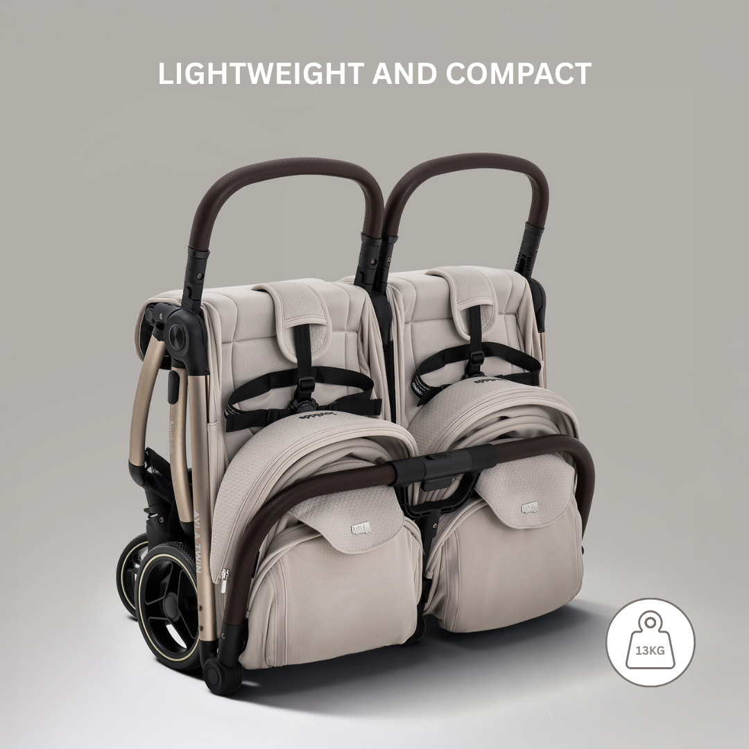 JoviKids Ayla Twin Pushchair – Dawn Beige
