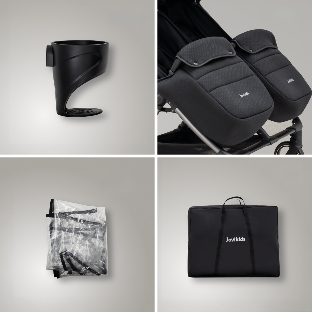 JoviKids Ayla Twin Pushchair -Urban Black