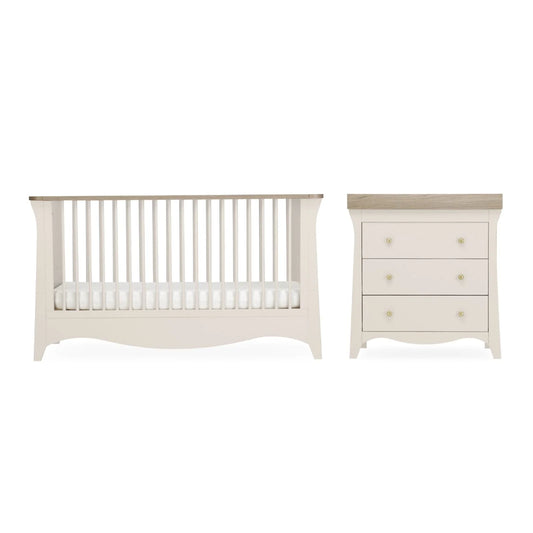 Cuddle Co Clara 2 Piece Nursery Furniture Set - Cashmere & Ash