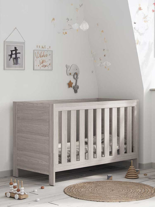 Little Acorns Amalfi Cot Bed Grey Ash