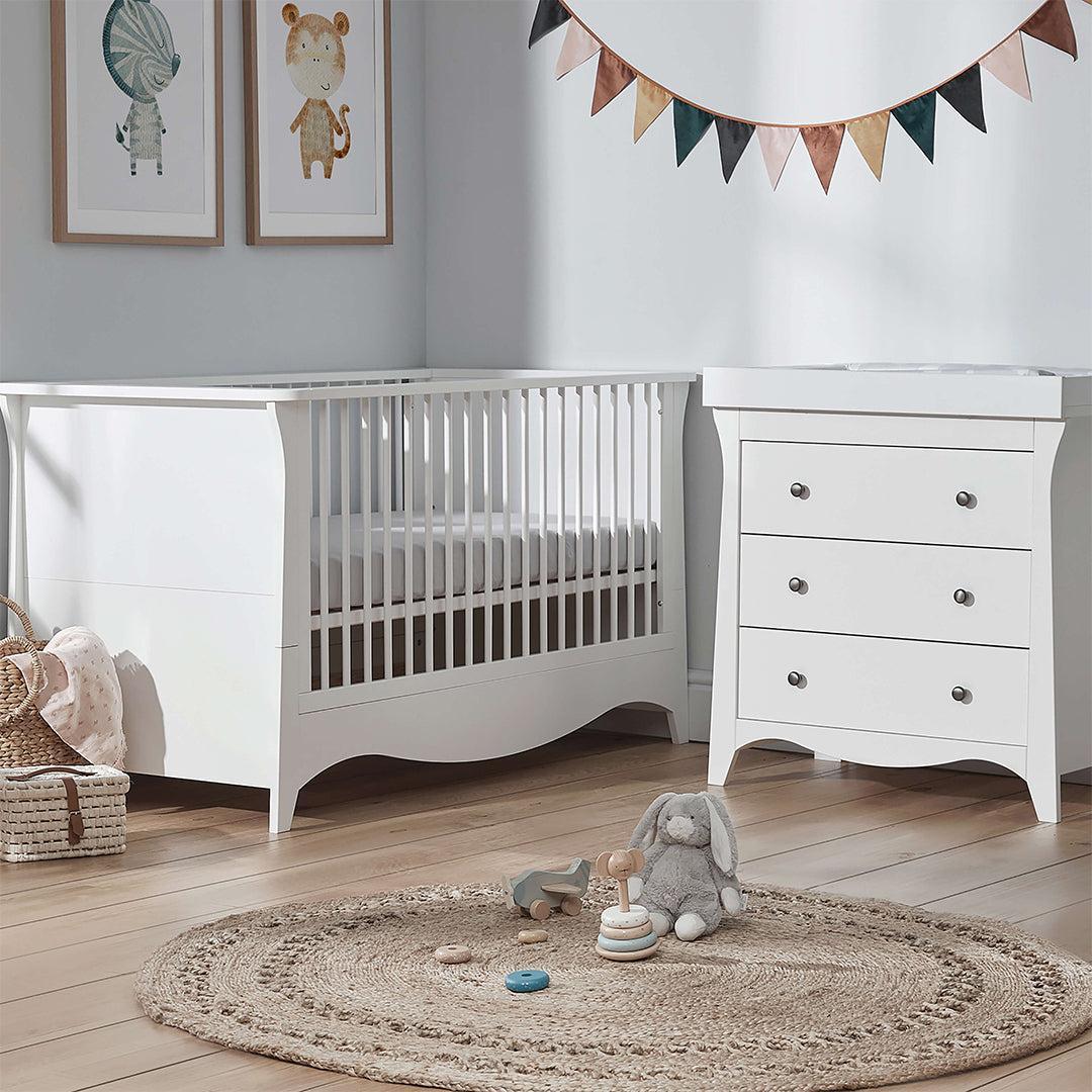 Cuddle Co Clara 2 Piece Nursery Furniture Set - White