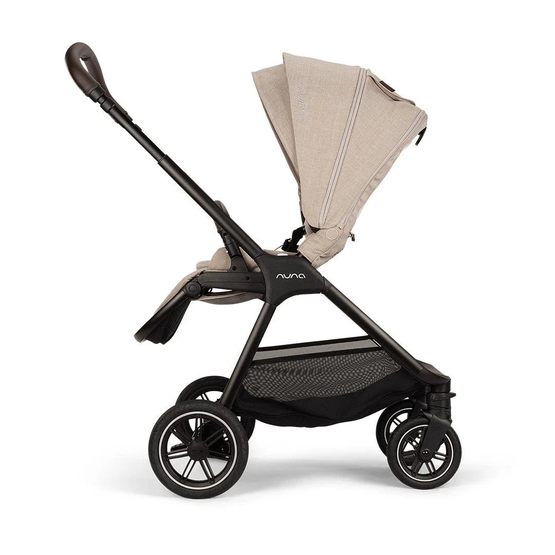 TRIV next Pushchair, LYTL Carrycot and PIPA Urbn Car Seat Travel Bundle Biscotti