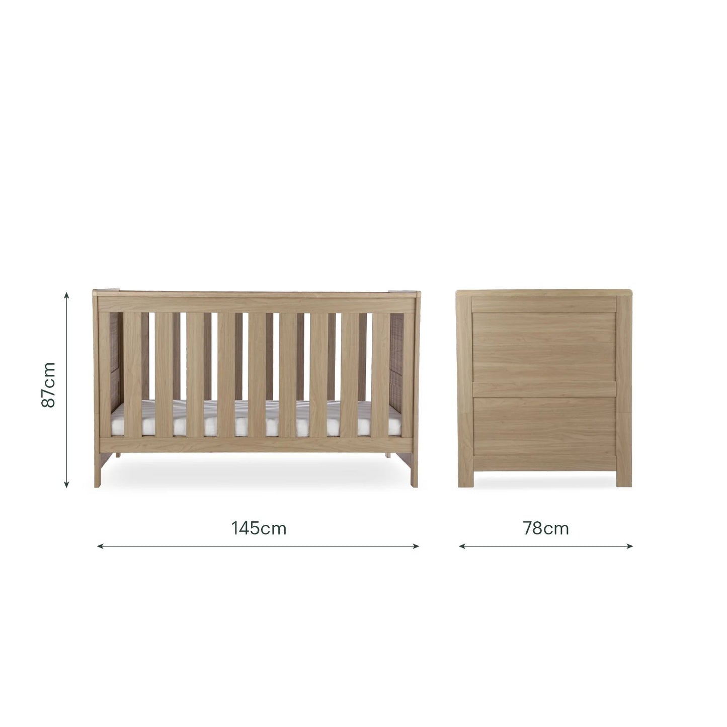 Cuddle Co Burford 3 Piece Nursery Furniture Set - Oak