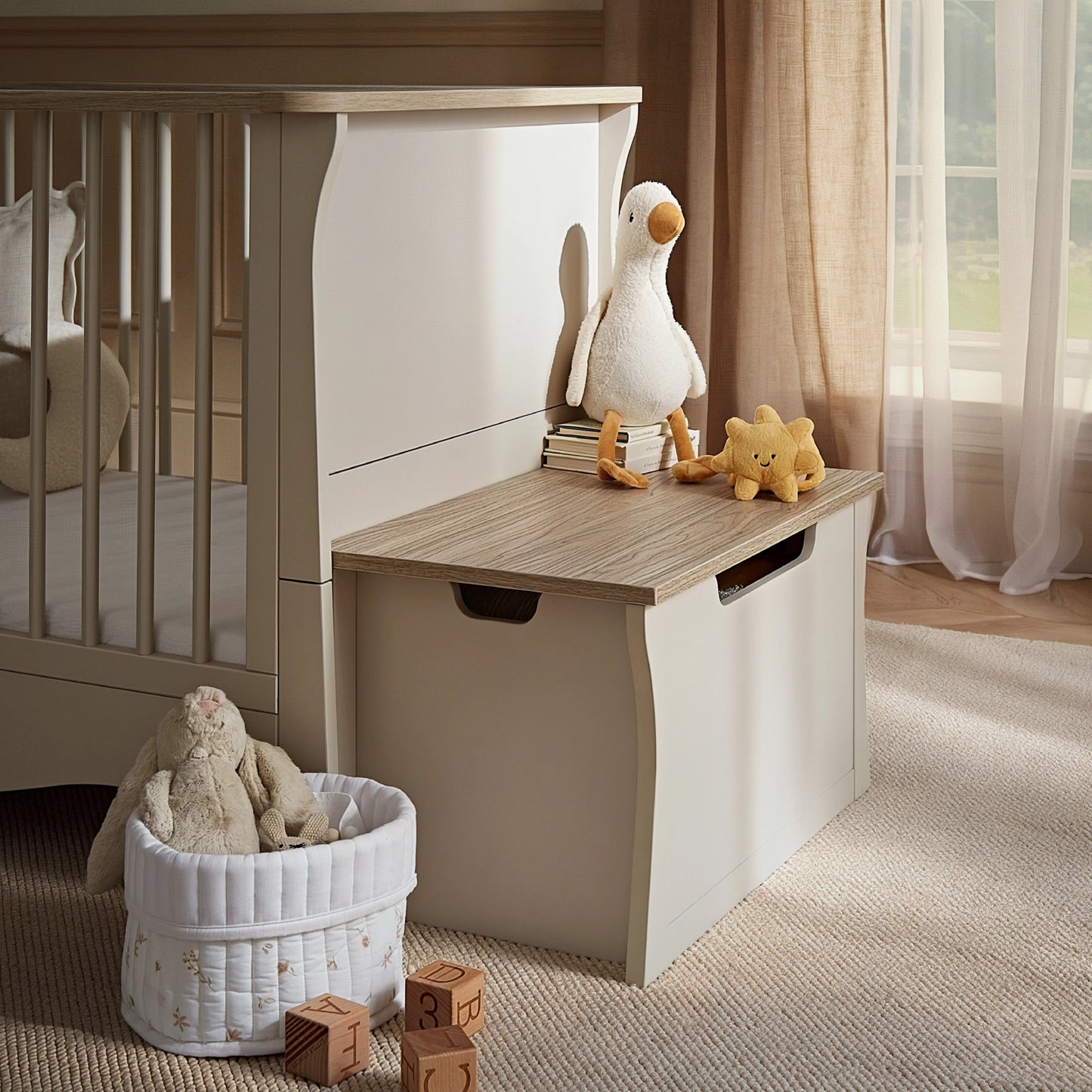 Cuddle Co Clara Storage Box - Cashmere & Ash