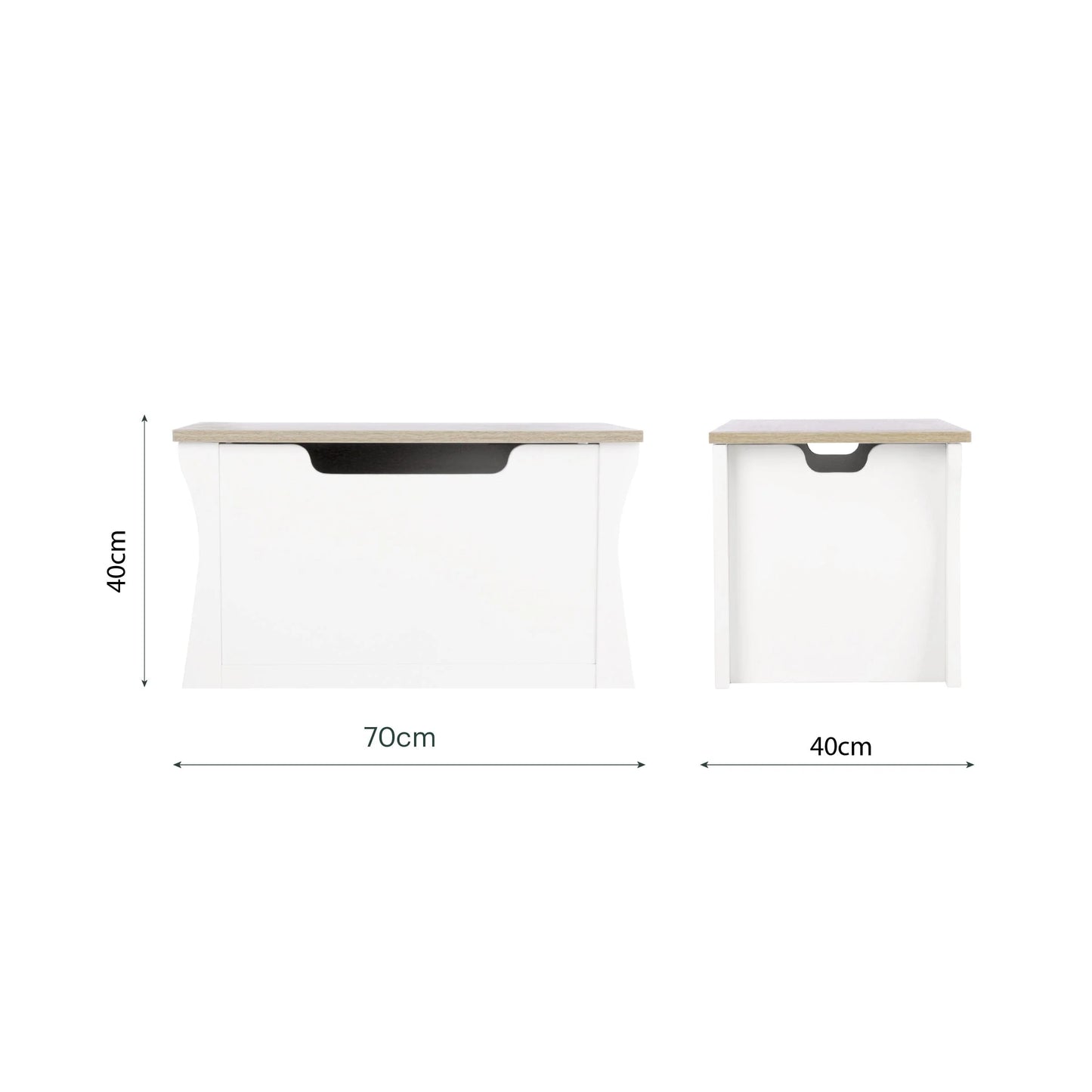 Cuddle Co Clara Storage Box - White & Ash